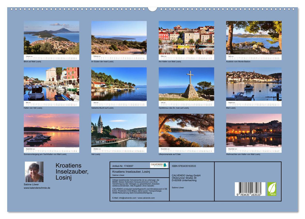 Kroatiens Inselzauber, Losinj (CALVENDO Premium Wandkalender 2025)