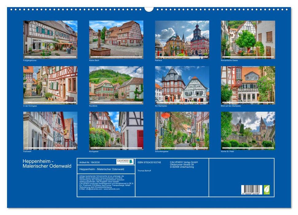 Heppenheim - Malerischer Odenwald (CALVENDO Wandkalender 2025)