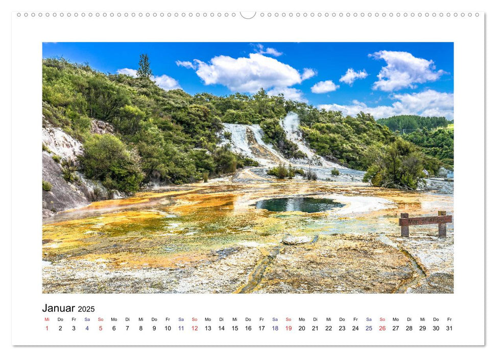 Neuseeland - Heiße Quellen & Geysire (CALVENDO Premium Wandkalender 2025)