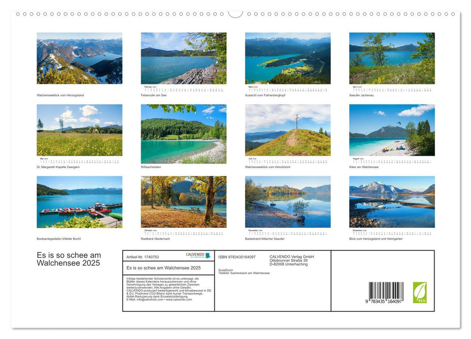 Es is so schee am Walchensee 2025 (CALVENDO Premium Wandkalender 2025)