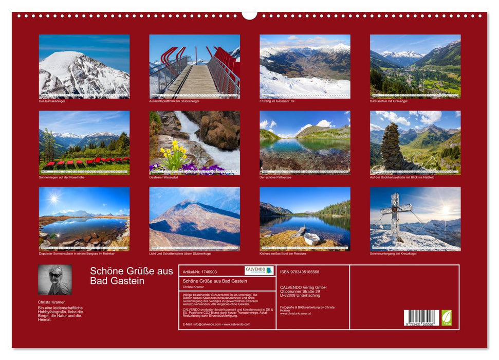 Schöne Grüße aus Bad Gastein (CALVENDO Wandkalender 2025)