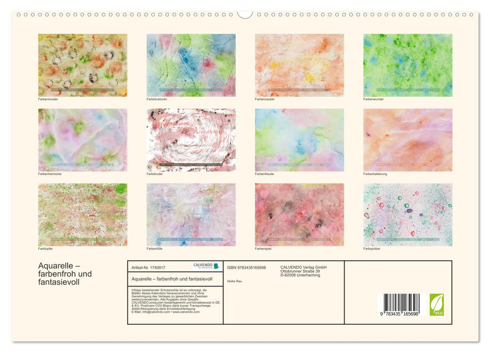 Aquarelle – farbenfroh und fantasievoll (CALVENDO Premium Wandkalender 2025)