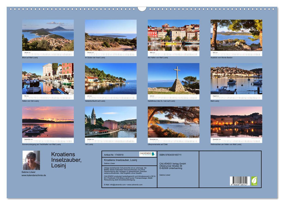 Kroatiens Inselzauber, Losinj (CALVENDO Wandkalender 2025)