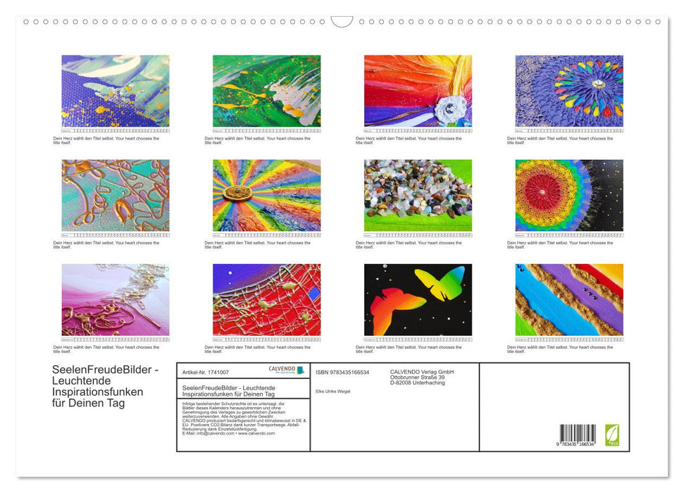 SeelenFreudeBilder - Leuchtende Inspirationsfunken für Deinen Tag (CALVENDO Wandkalender 2025)