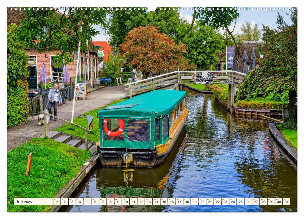 Reise durch die Niederlande - Giethoorn in der Provinz Overijssel (CALVENDO Premium Wandkalender 2025)