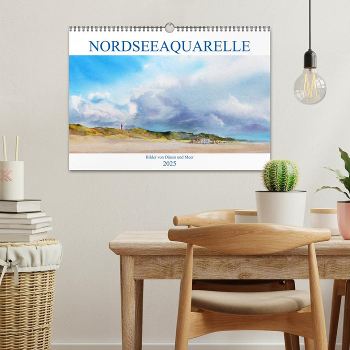 Nordseeaquarelle (CALVENDO Wandkalender 2025)