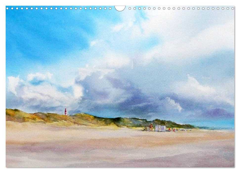 Nordseeaquarelle (CALVENDO Wandkalender 2025)