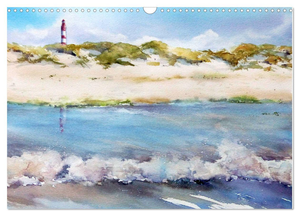 Nordseeaquarelle (CALVENDO Wandkalender 2025)