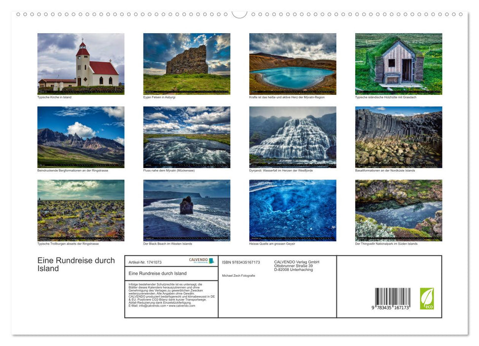 Eine Rundreise durch Island (CALVENDO Premium Wandkalender 2025)