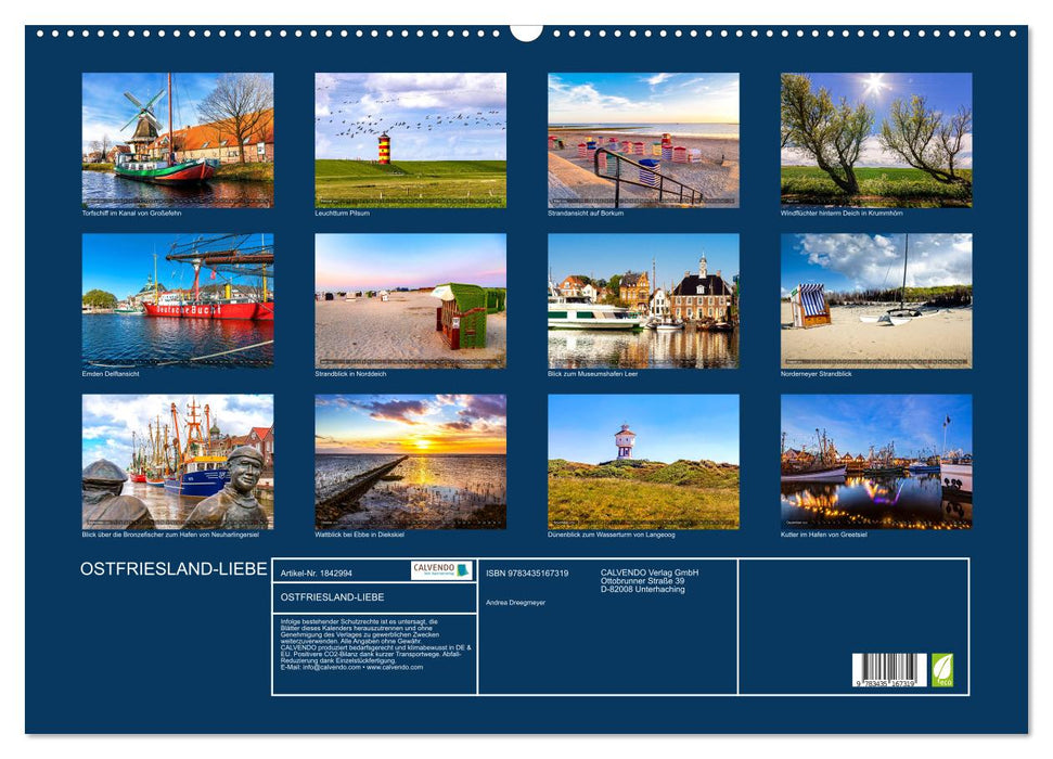 OSTFRIESLAND-LIEBE (CALVENDO Wandkalender 2025)