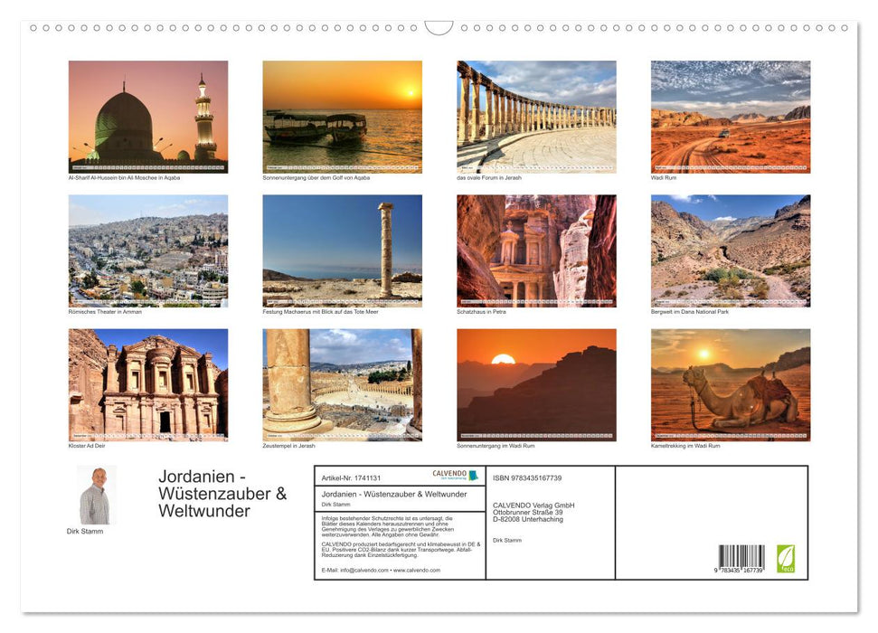 Jordanien - Wüstenzauber & Weltwunder (CALVENDO Wandkalender 2025)