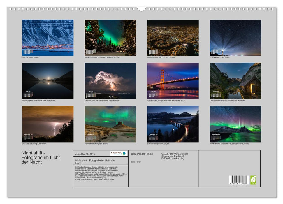 Night shift - Fotografie im Licht der Nacht (CALVENDO Wandkalender 2025)