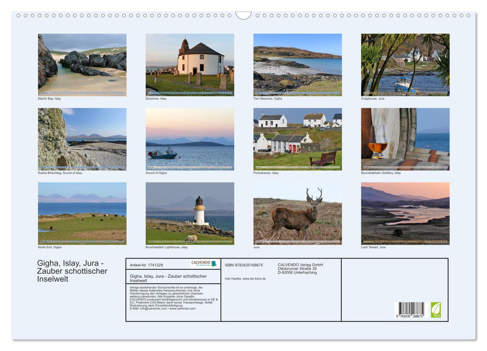 Gigha, Islay, Jura - Zauber schottischer Inselwelt (CALVENDO Wandkalender 2025)