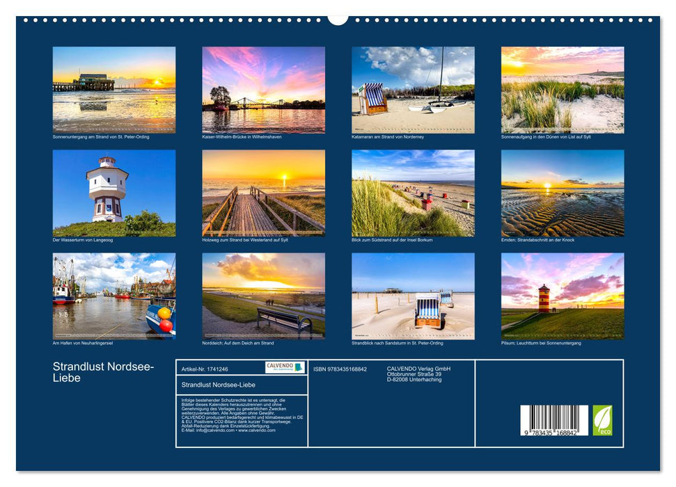 Strandlust Nordsee-Liebe (CALVENDO Premium Wandkalender 2025)