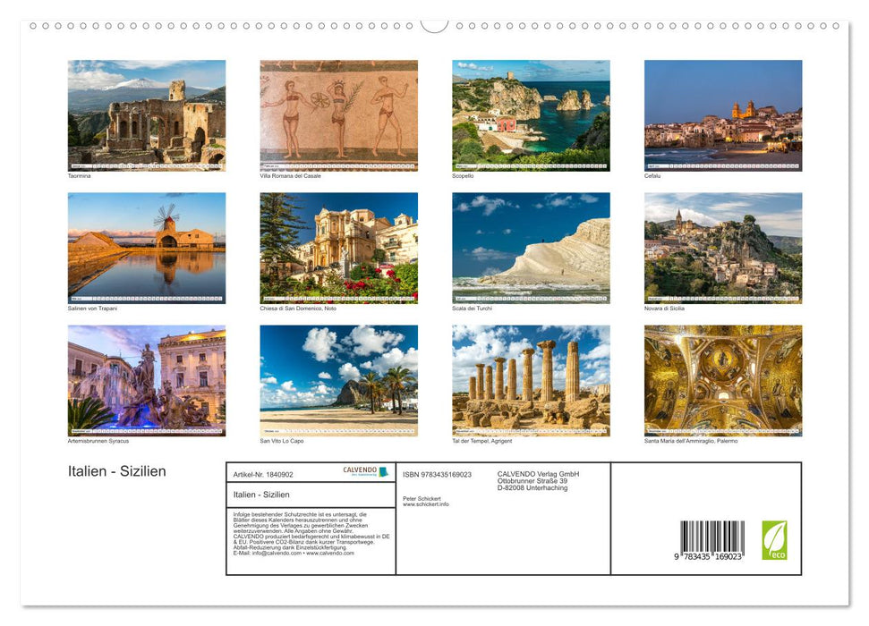 Italien - Sizilien (CALVENDO Premium Wandkalender 2025)