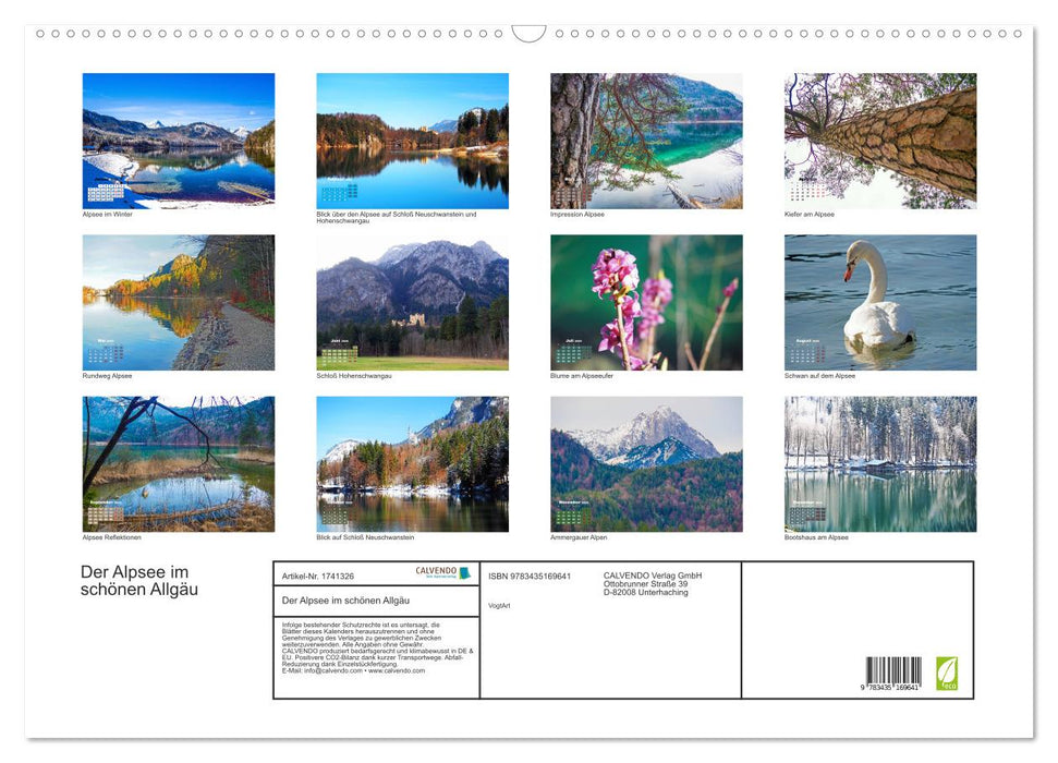 Der Alpsee im schönen Allgäu (CALVENDO Wandkalender 2025)