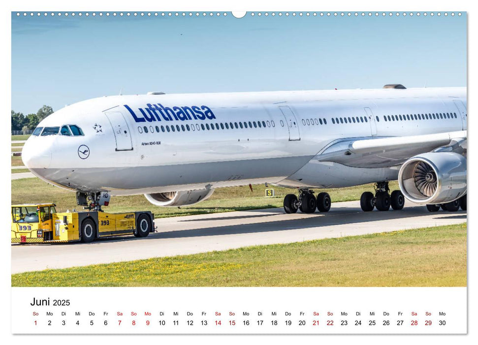 Planespotting am Flughafen München (CALVENDO Premium Wandkalender 2025)