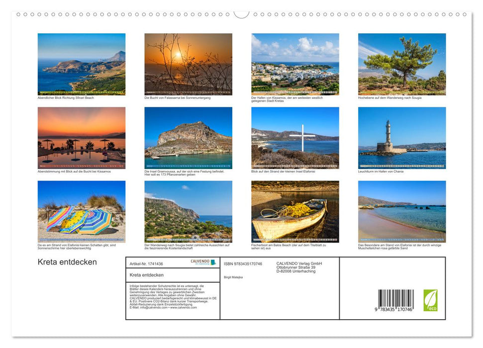 Kreta entdecken (CALVENDO Premium Wandkalender 2025)