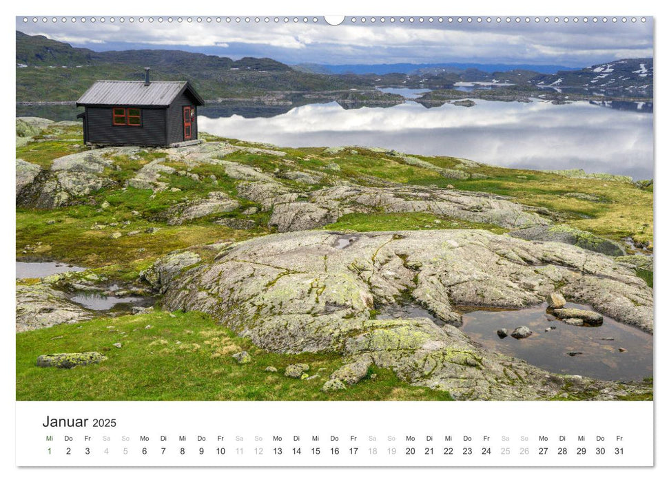 Wilde Hütten Norwegen (CALVENDO Premium Wandkalender 2025)