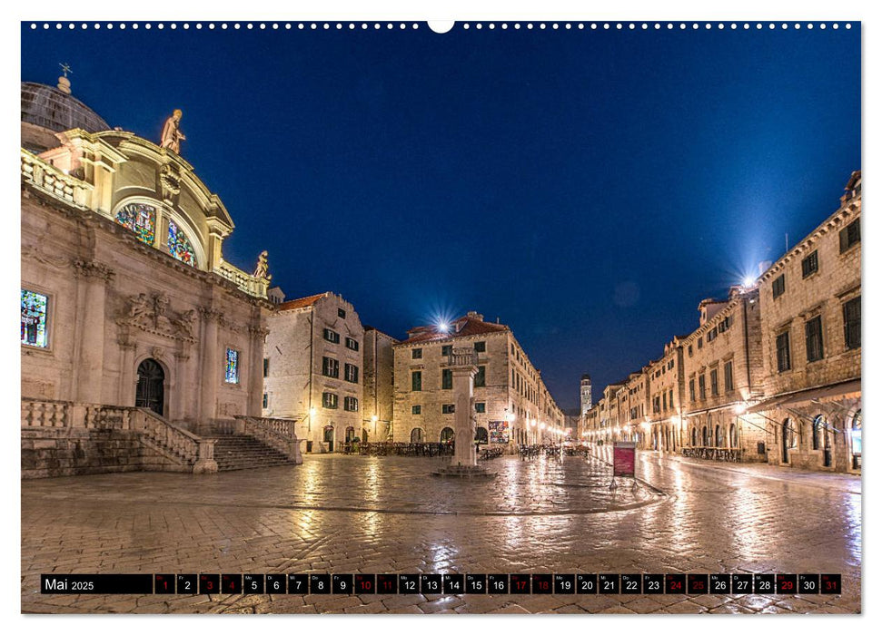 Dubrovnik zur blauen Stunde (CALVENDO Premium Wandkalender 2025)