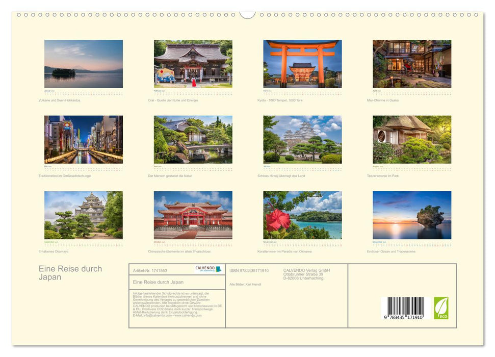 Eine Reise durch Japan (CALVENDO Premium Wandkalender 2025)