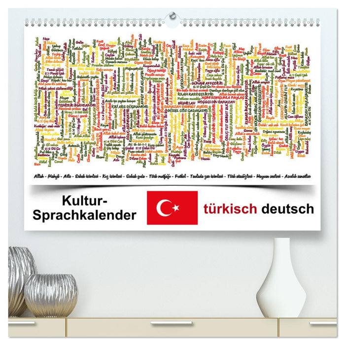 Kultur-Sprachkalender Türkisch-Deutsch (CALVENDO Premium Wandkalender 2025)