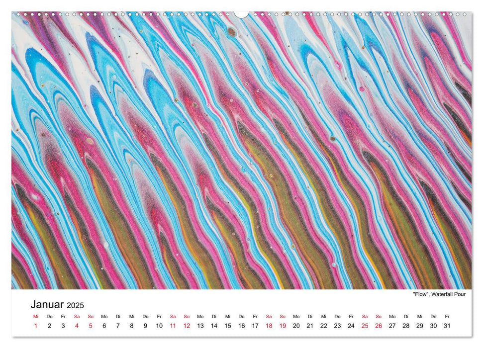 Acrylic Pouring - Faszinierende Farben und Formen (CALVENDO Premium Wandkalender 2025)