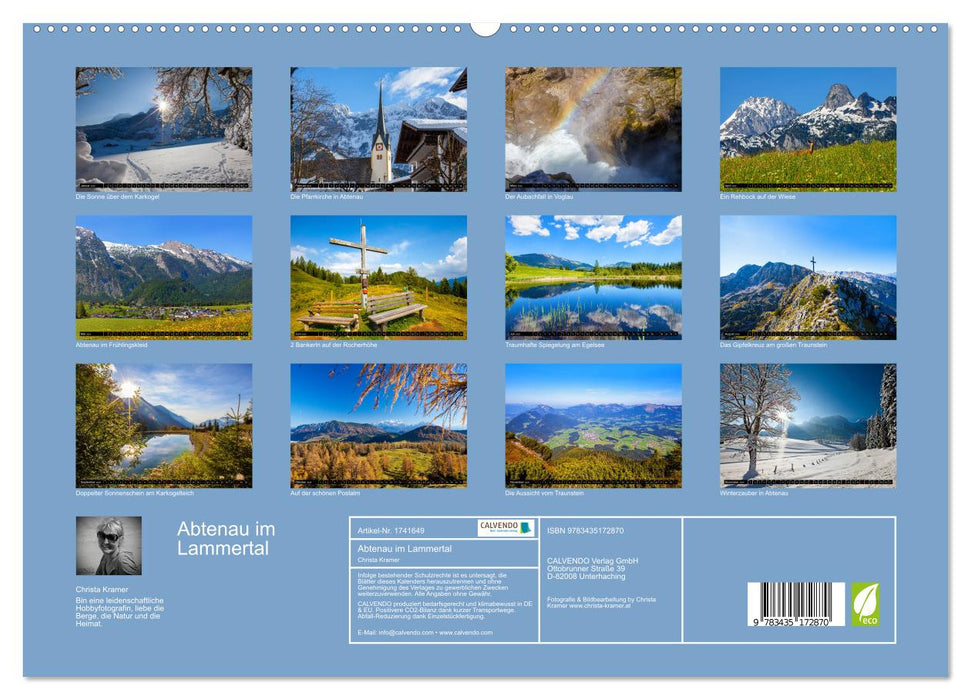 Abtenau im Lammertal (CALVENDO Premium Wandkalender 2025)