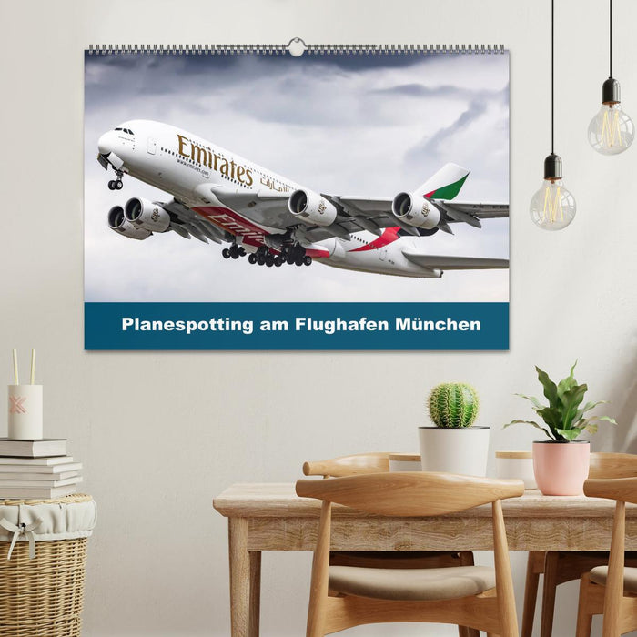 Planespotting am Flughafen München (CALVENDO Wandkalender 2025)