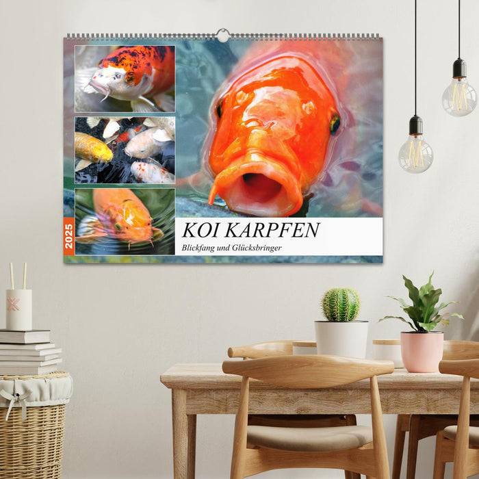 Koi Karpfen. Blickfang und Glücksbringer (CALVENDO Wandkalender 2025)