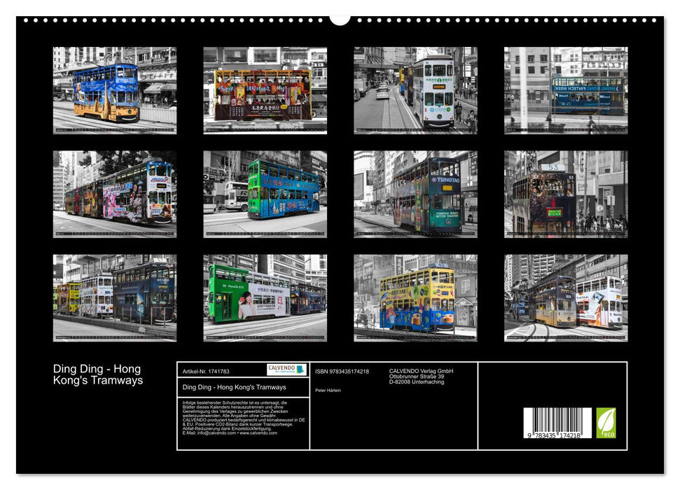 Ding Ding - Hong Kong's Tramways (CALVENDO Premium Wandkalender 2025)