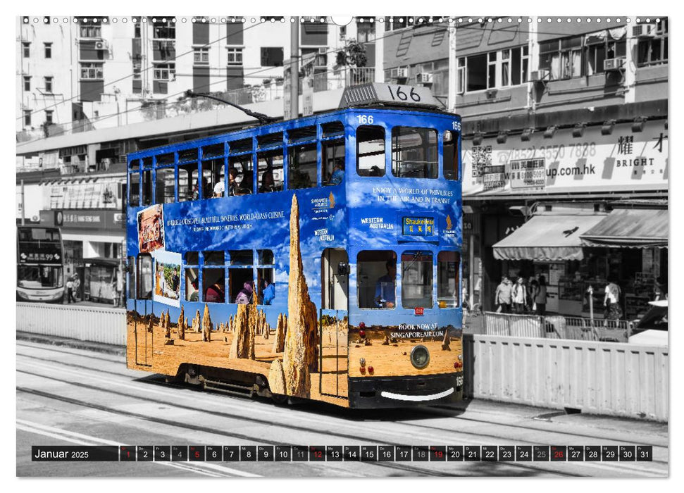 Ding Ding - Hong Kong's Tramways (CALVENDO Premium Wandkalender 2025)