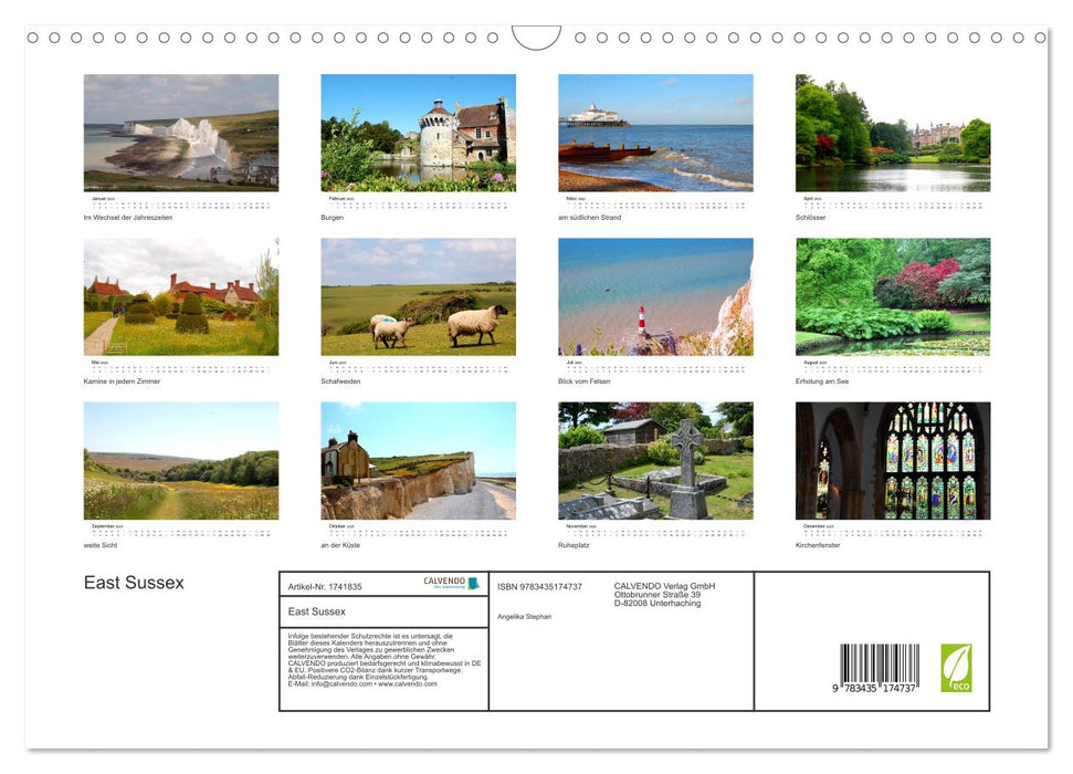 East Sussex (CALVENDO Wandkalender 2025)