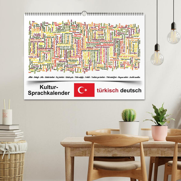 Kultur-Sprachkalender Türkisch-Deutsch (CALVENDO Wandkalender 2025)