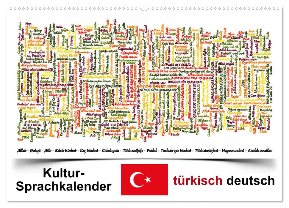 Kultur-Sprachkalender Türkisch-Deutsch (CALVENDO Wandkalender 2025)