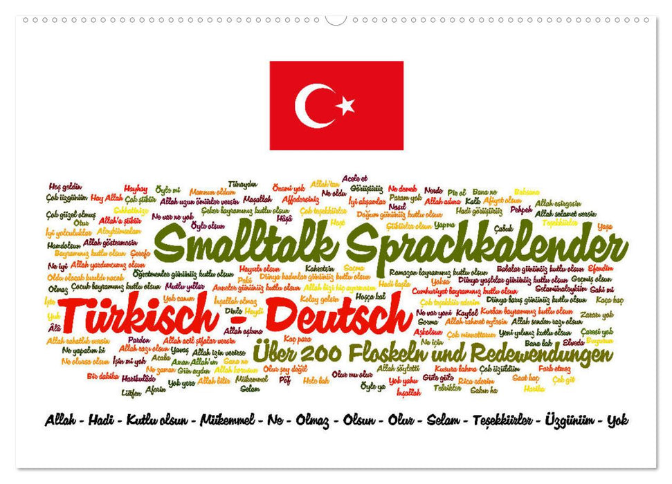 Smalltalk Sprachkalender Türkisch-Deutsch (CALVENDO Wandkalender 2025)