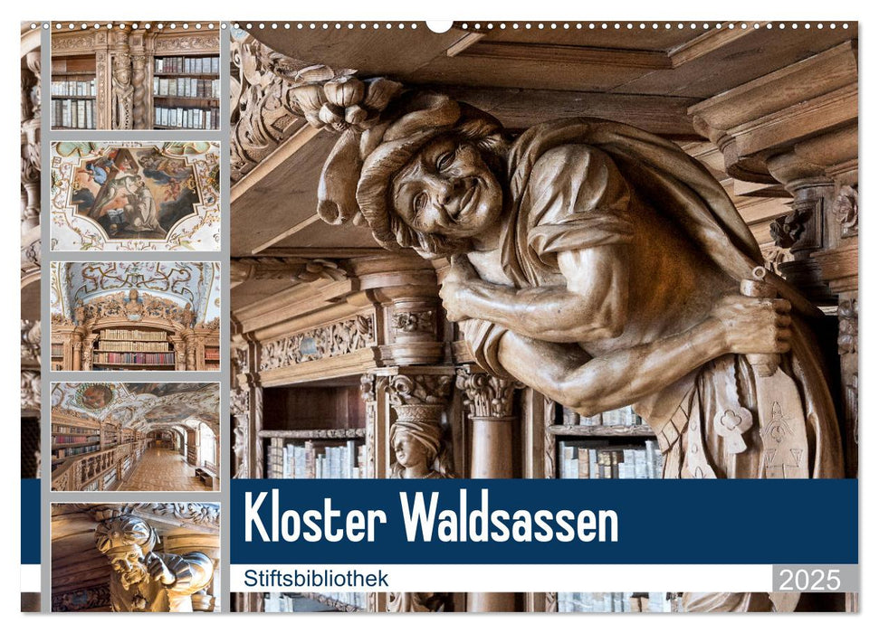 Kloster Waldsassen Stiftsbibliothek (CALVENDO Wandkalender 2025)