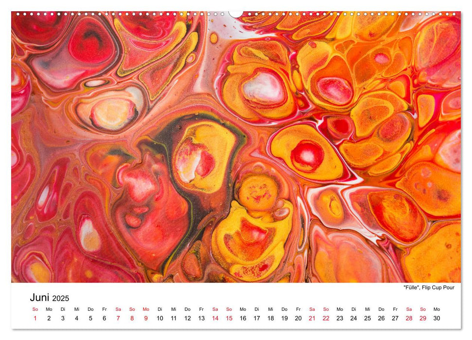 Acrylic Pouring - Faszinierende Farben und Formen (CALVENDO Wandkalender 2025)