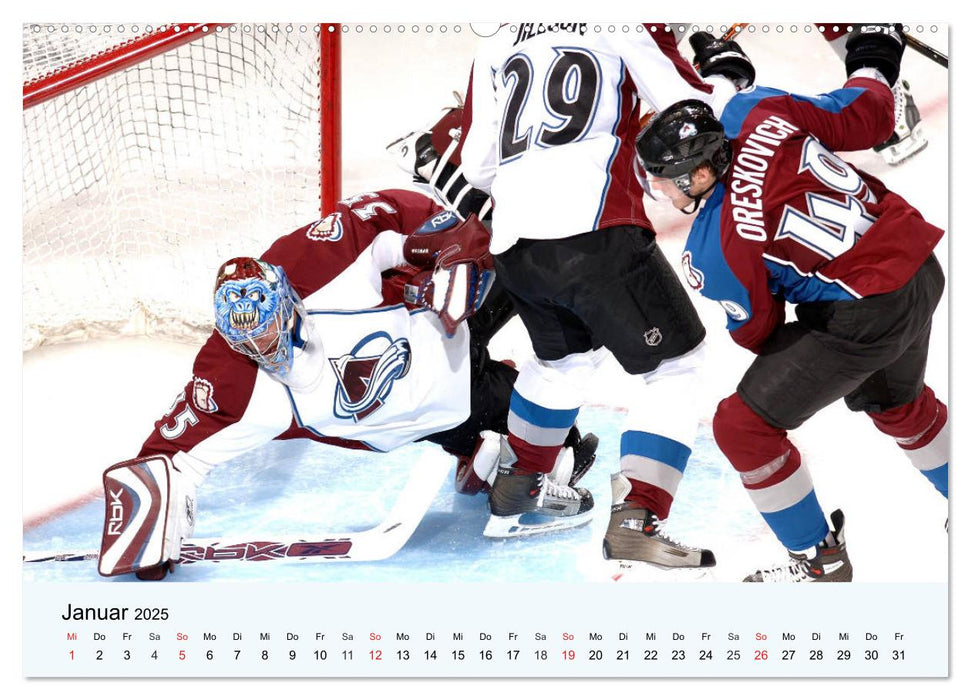 Eishockey. Dynamik, Athletik und Präzision! (CALVENDO Premium Wandkalender 2025)