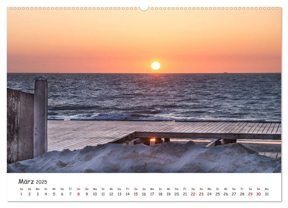 Dünen und Meer Nordseemomente (CALVENDO Premium Wandkalender 2025)