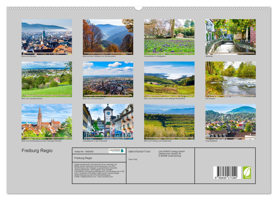 Freiburg Regio (CALVENDO Premium Wandkalender 2025)