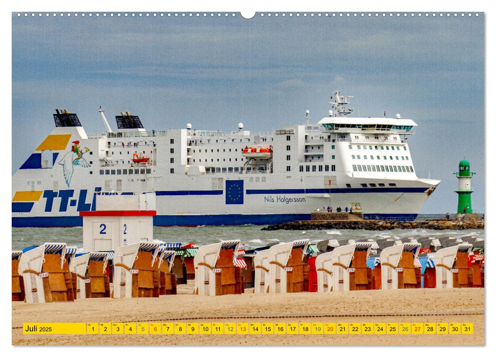 Seebad Warnemünde - Sehnsuchtsort an der Ostsee (CALVENDO Premium Wandkalender 2025)