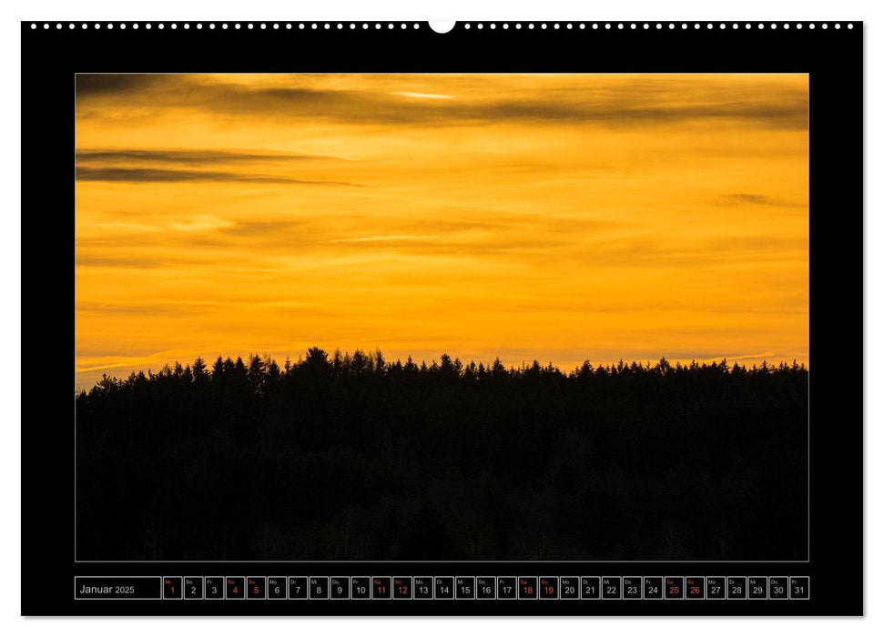 Wolken von morgens bis abends (CALVENDO Premium Wandkalender 2025)