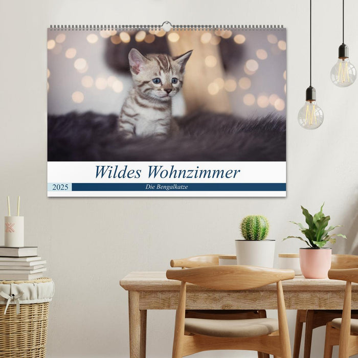 Wildes Wohnzimmer - Die Bengalkatze (CALVENDO Wandkalender 2025)