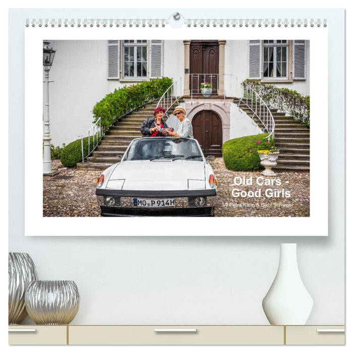 Old Cars - Good Girls (colour) (CALVENDO Premium Wandkalender 2025)