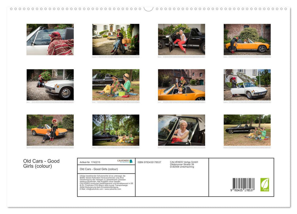 Old Cars - Good Girls (colour) (CALVENDO Premium Wandkalender 2025)