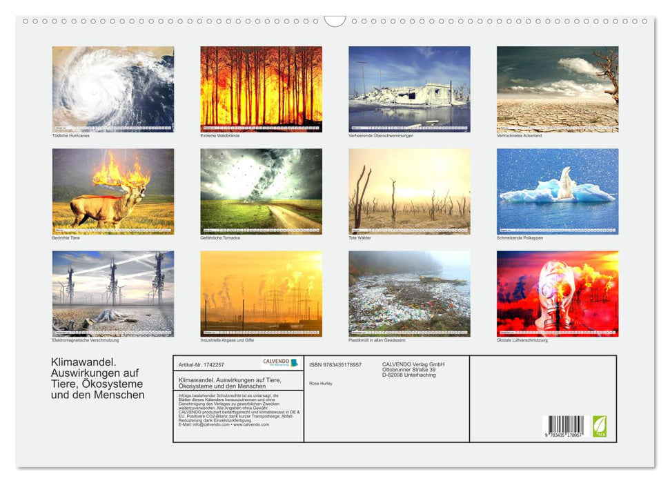 Klimawandel. Auswirkungen auf Tiere, Ökosysteme und den Menschen (CALVENDO Wandkalender 2025)