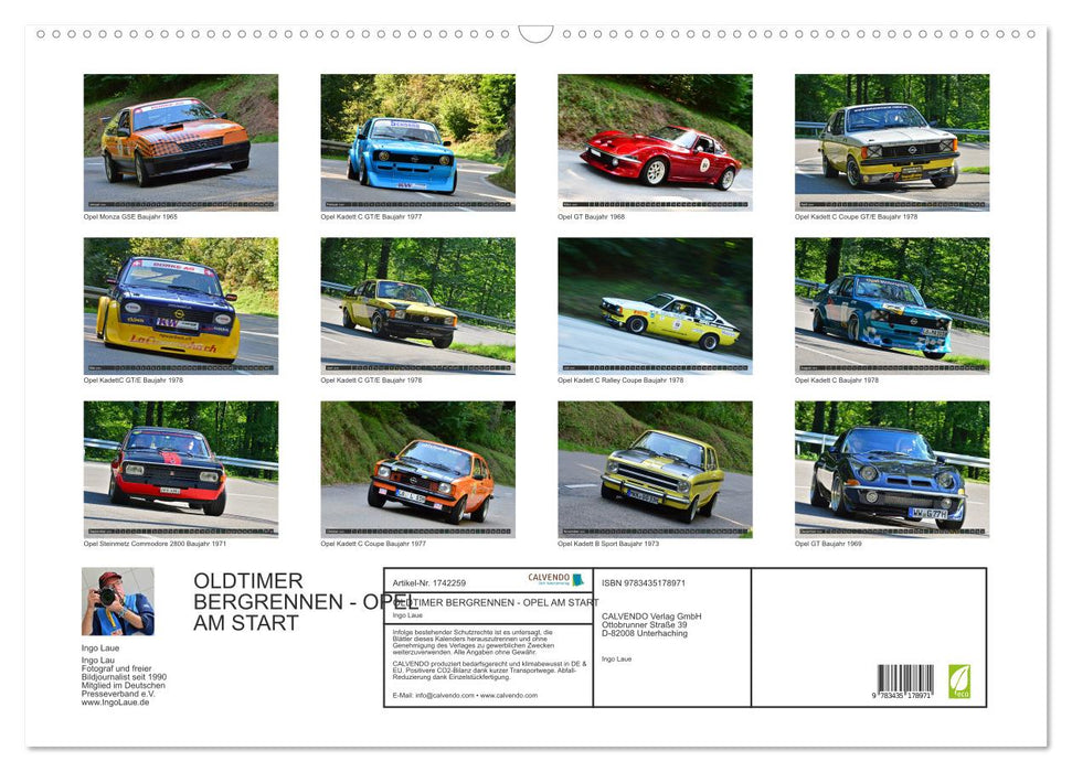 OLDTIMER BERGRENNEN - OPEL AM START (CALVENDO Wandkalender 2025)