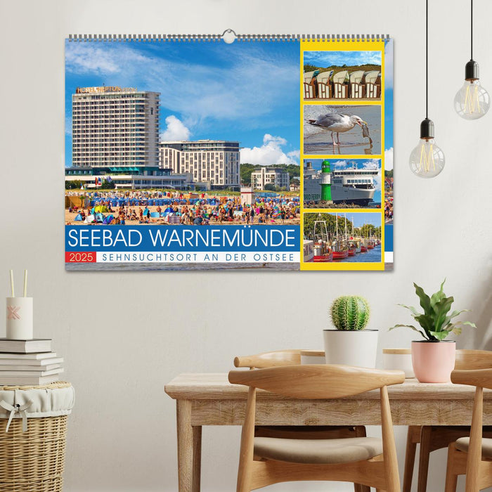 Seebad Warnemünde - Sehnsuchtsort an der Ostsee (CALVENDO Wandkalender 2025)