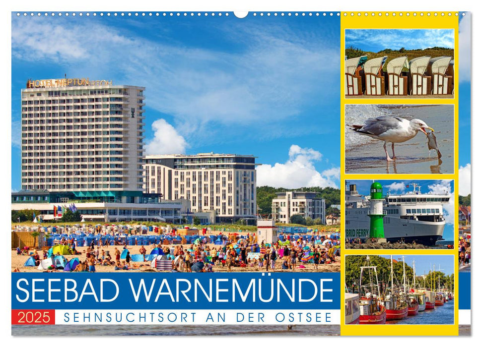 Seebad Warnemünde - Sehnsuchtsort an der Ostsee (CALVENDO Wandkalender 2025)